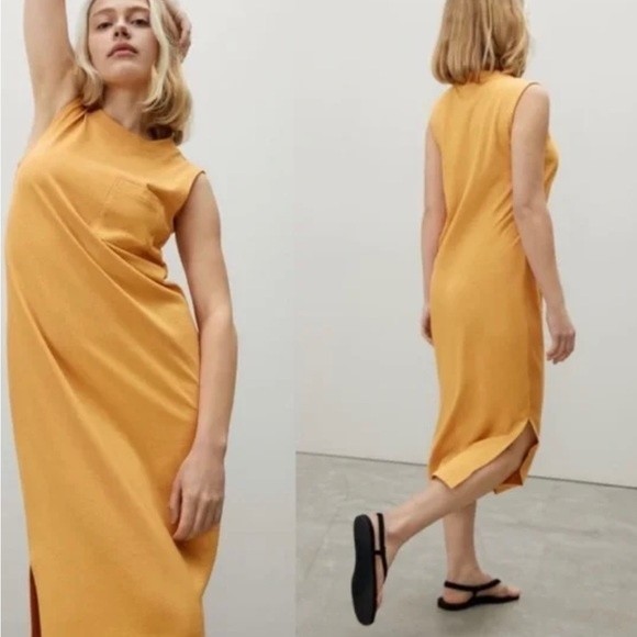 Everlane Dresses & Skirts - NWT Everlane The Long Weekend Crewneck Sleeveless Side Slit  Midi Tank Dress  M